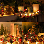 Kerstslinger met verlichting (2 m)