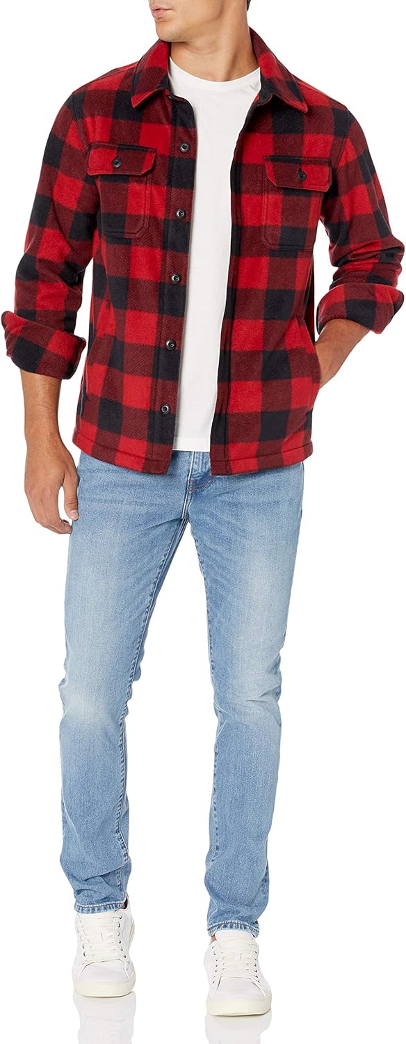 Heren fleece overhemd