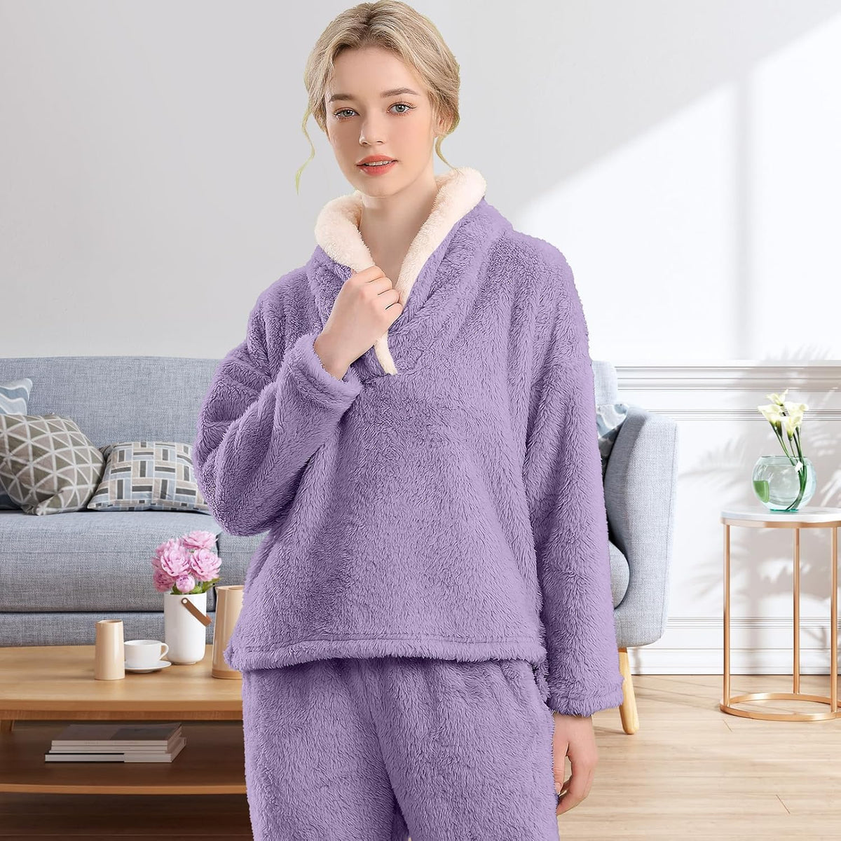 Fluffy Pyjama Set voor Dames