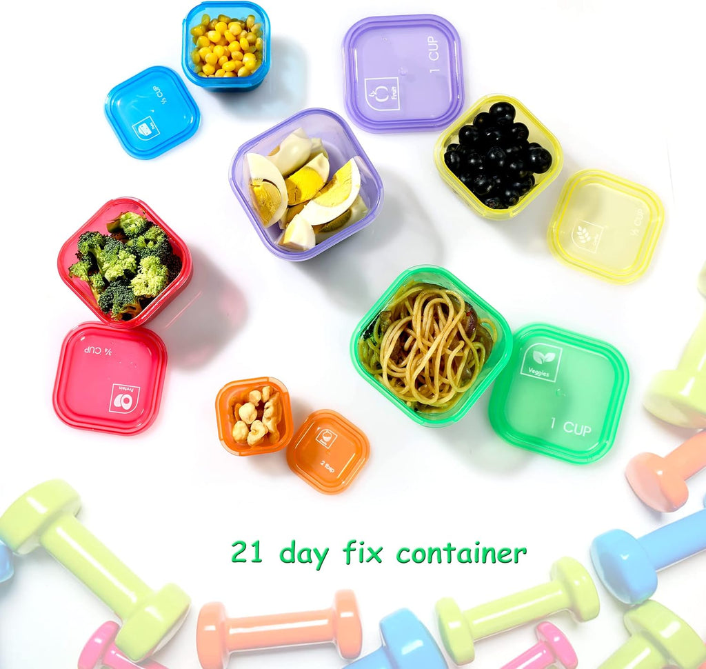 Portiecontrolebakjes, 14-delige set — afbeelding 5