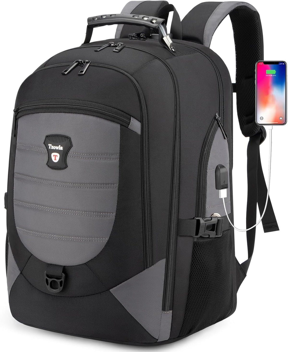 Anti-Diefstal laptop- & reisrugzak met USB-poort – 17,3" — afbeelding 19