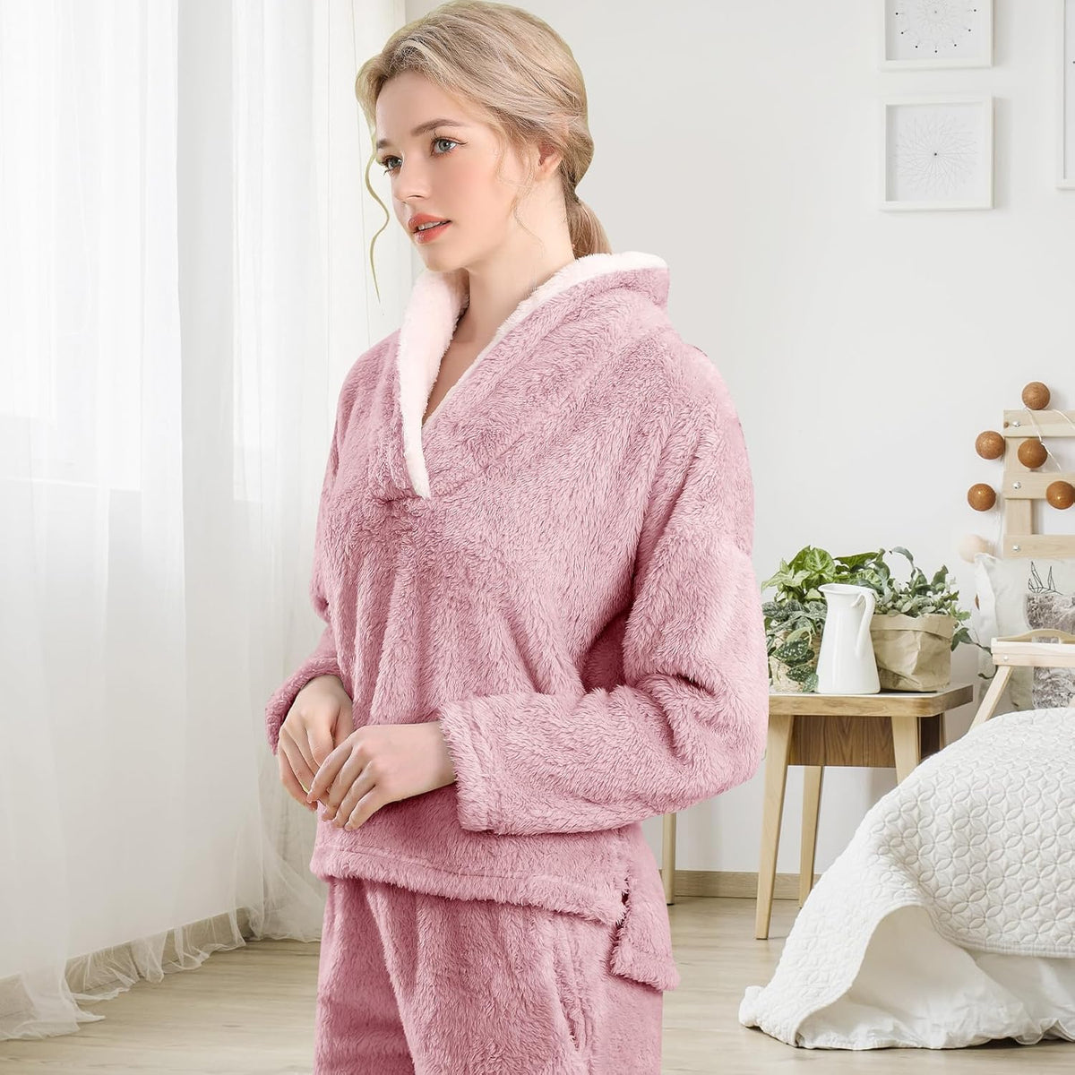 Fluffy Pyjama Set voor Dames