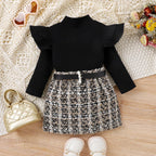 Baby winterset – gebreide coltrui en rokjesset