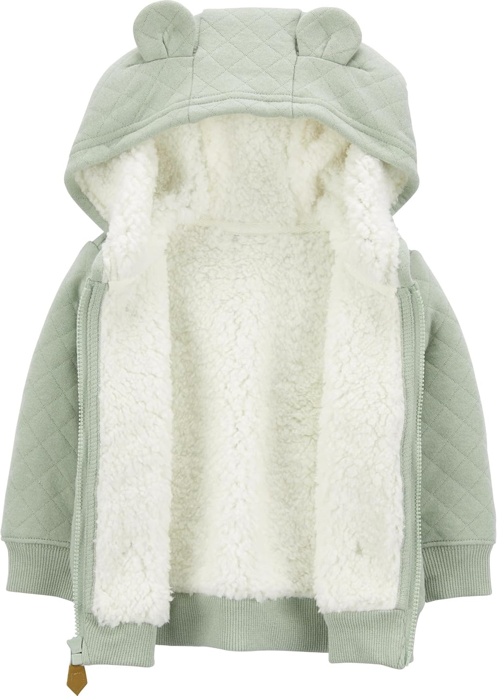 Gevoerde baby sweater met capuchon