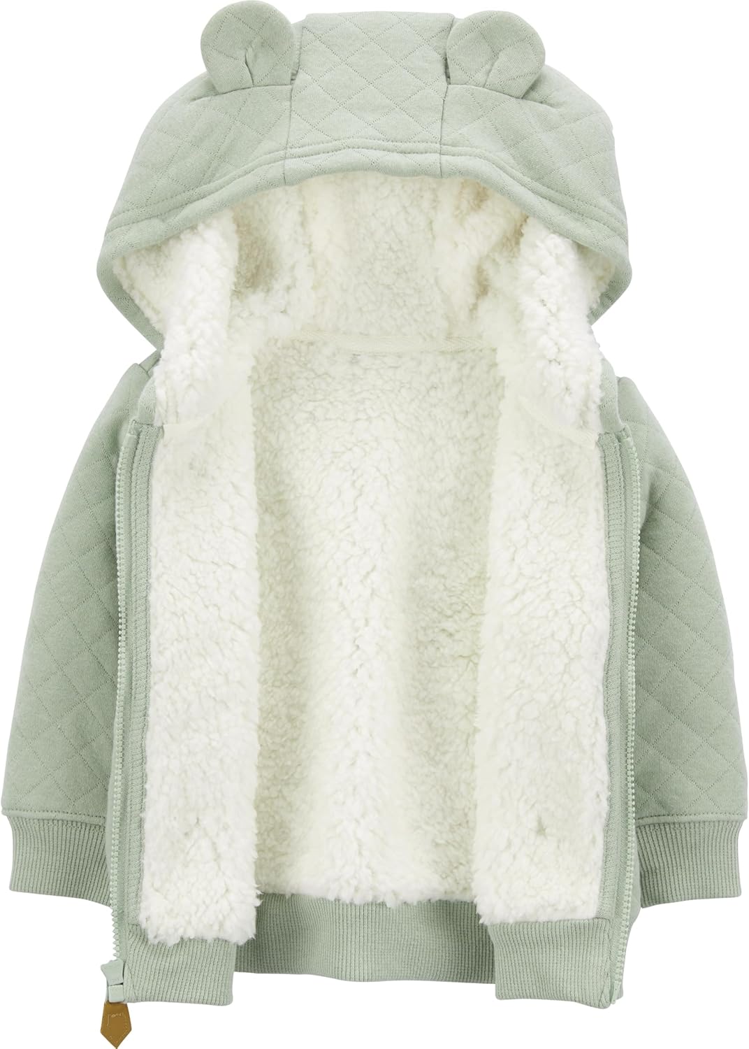 Gevoerde baby sweater met capuchon