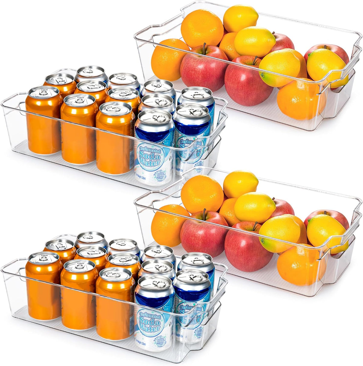 Transparante opbergboxen voor de koelkast (4 stuks)