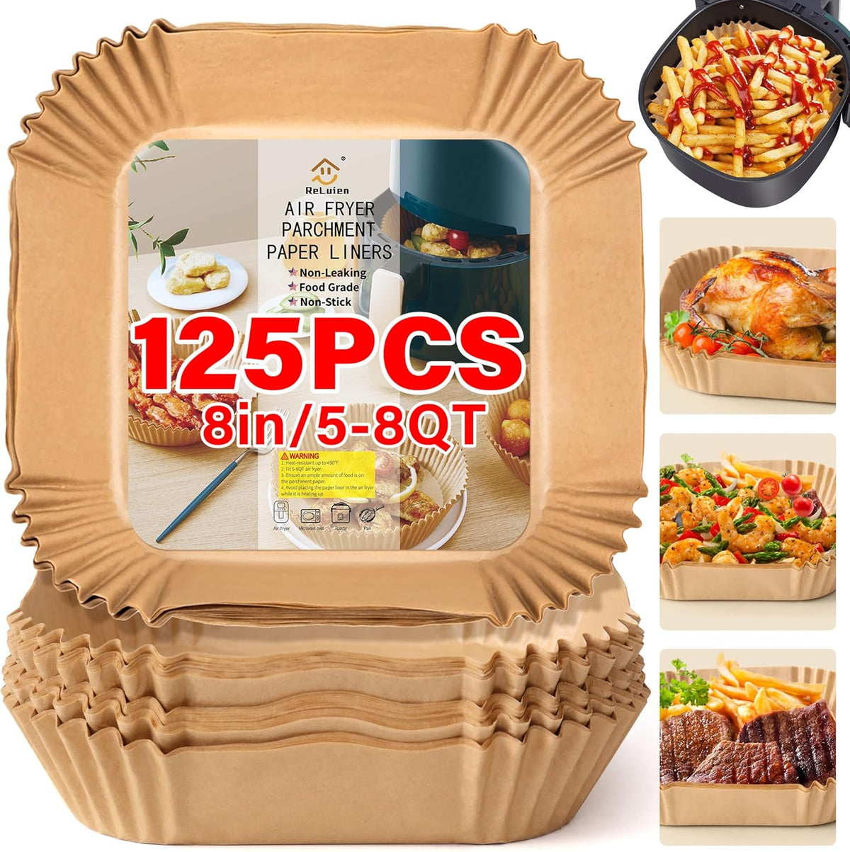 Antiaanbak wegwerp airfryer liners