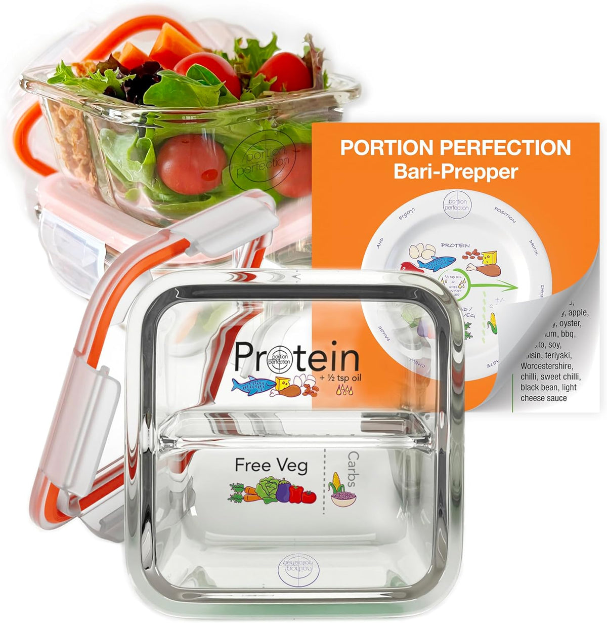 Glazen portiecontainers, set van 3