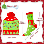 Kerst LED beanie & sokken set