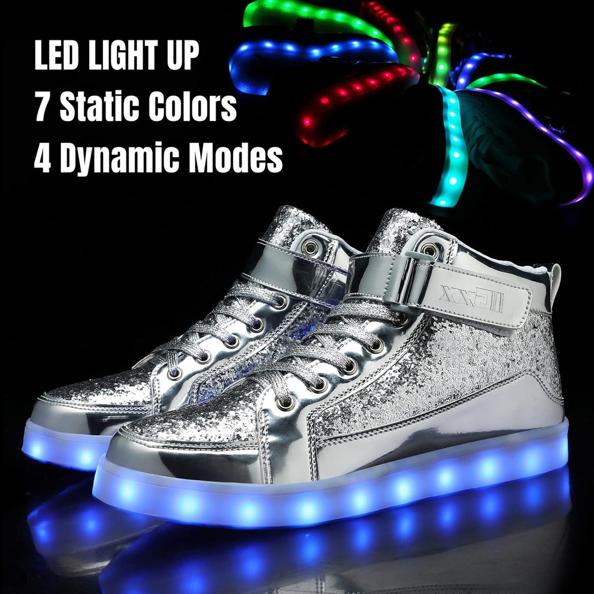 LED sneakers met oplaadbare verlichting