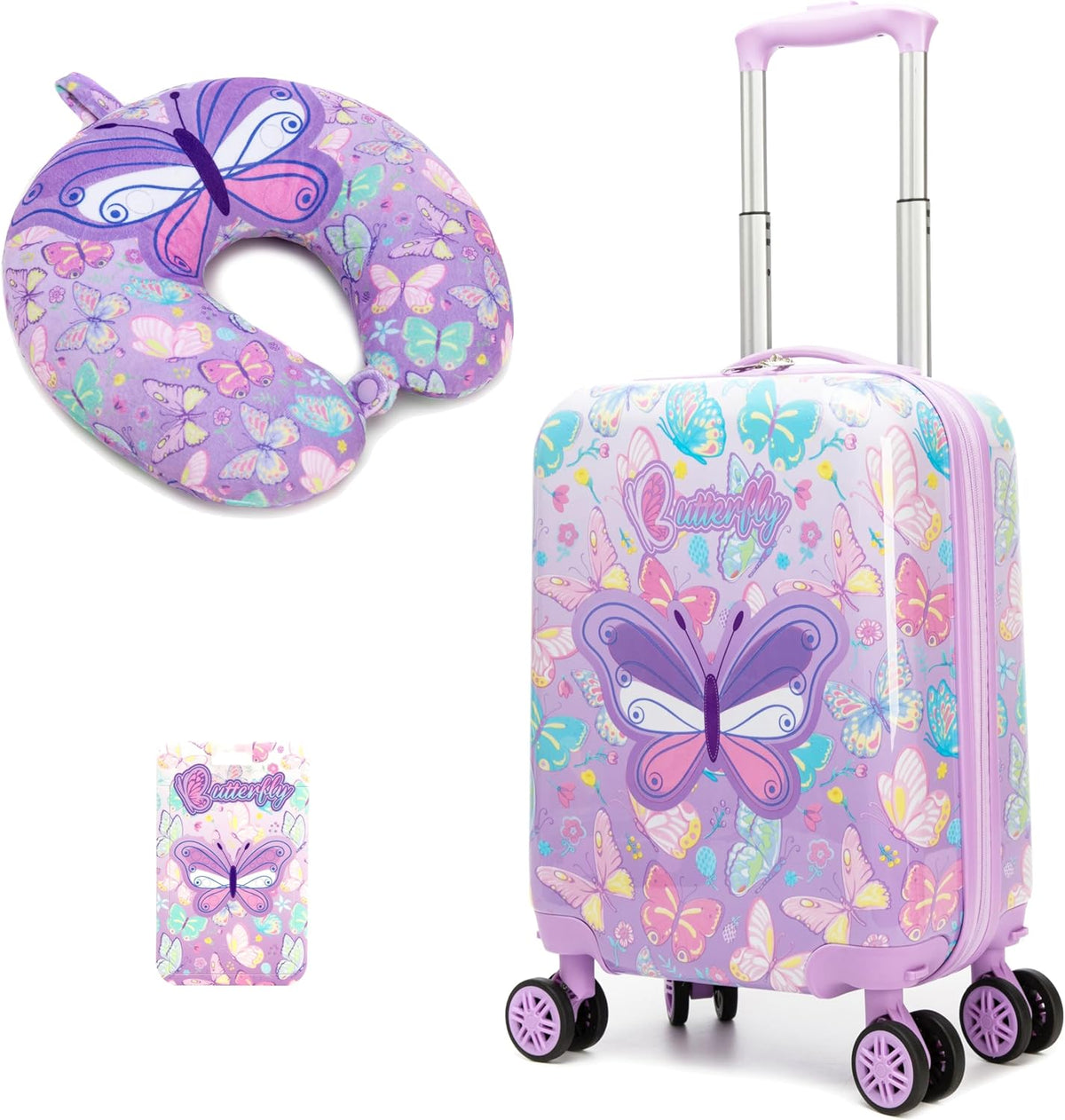 Kinder bagage set 5-delig met hard shell en spinnerwielen