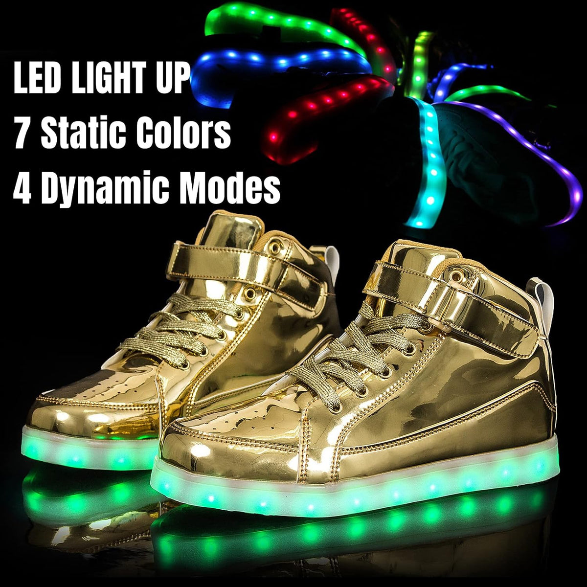 LED sneakers met oplaadbare verlichting