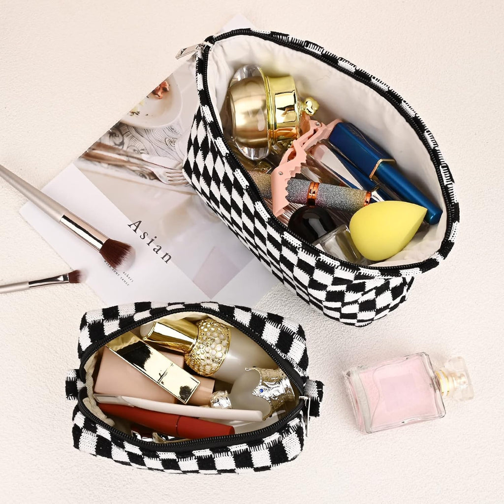 Set geruite make-uptassen