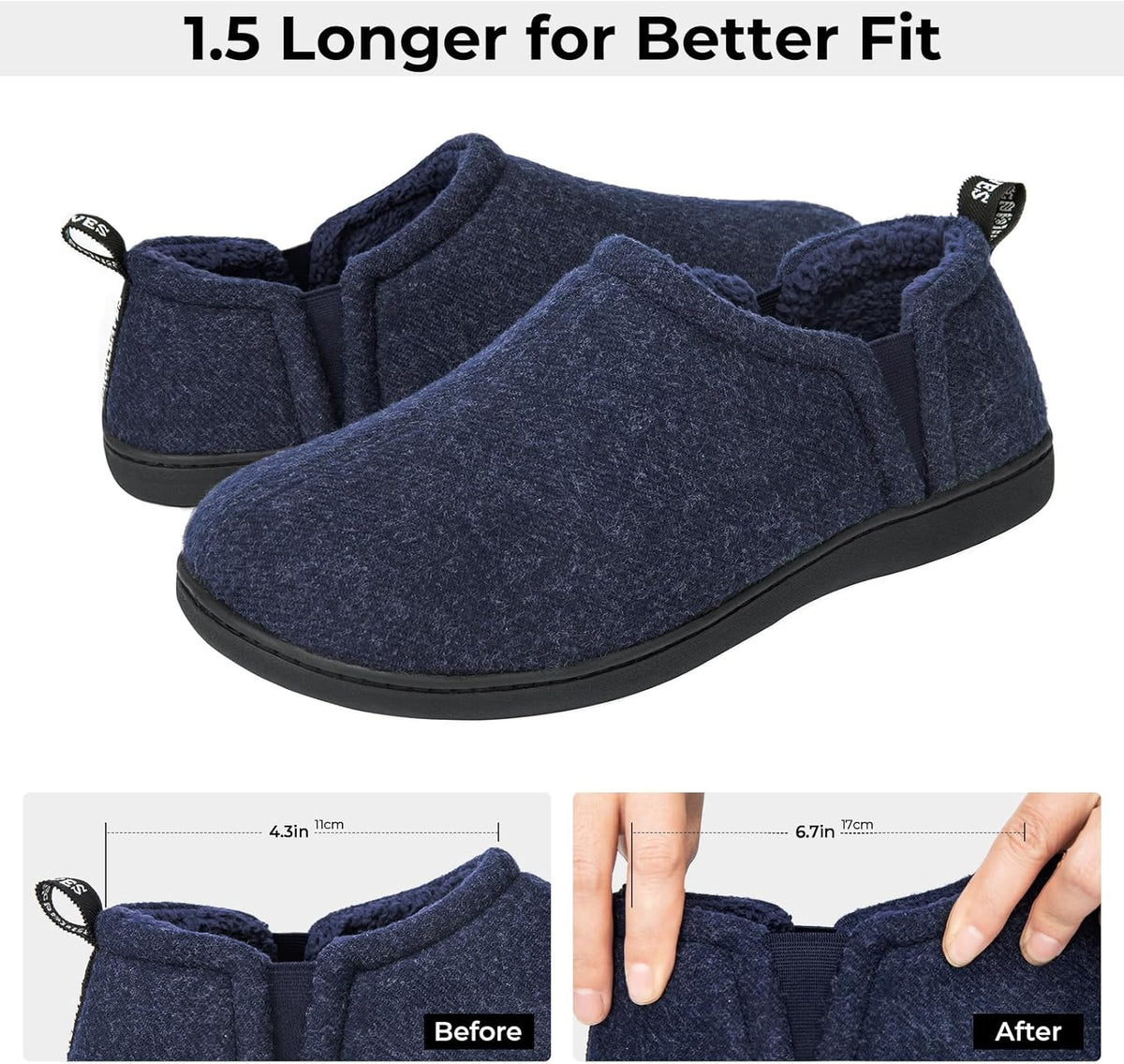 Warme winter pantoffels voor heren