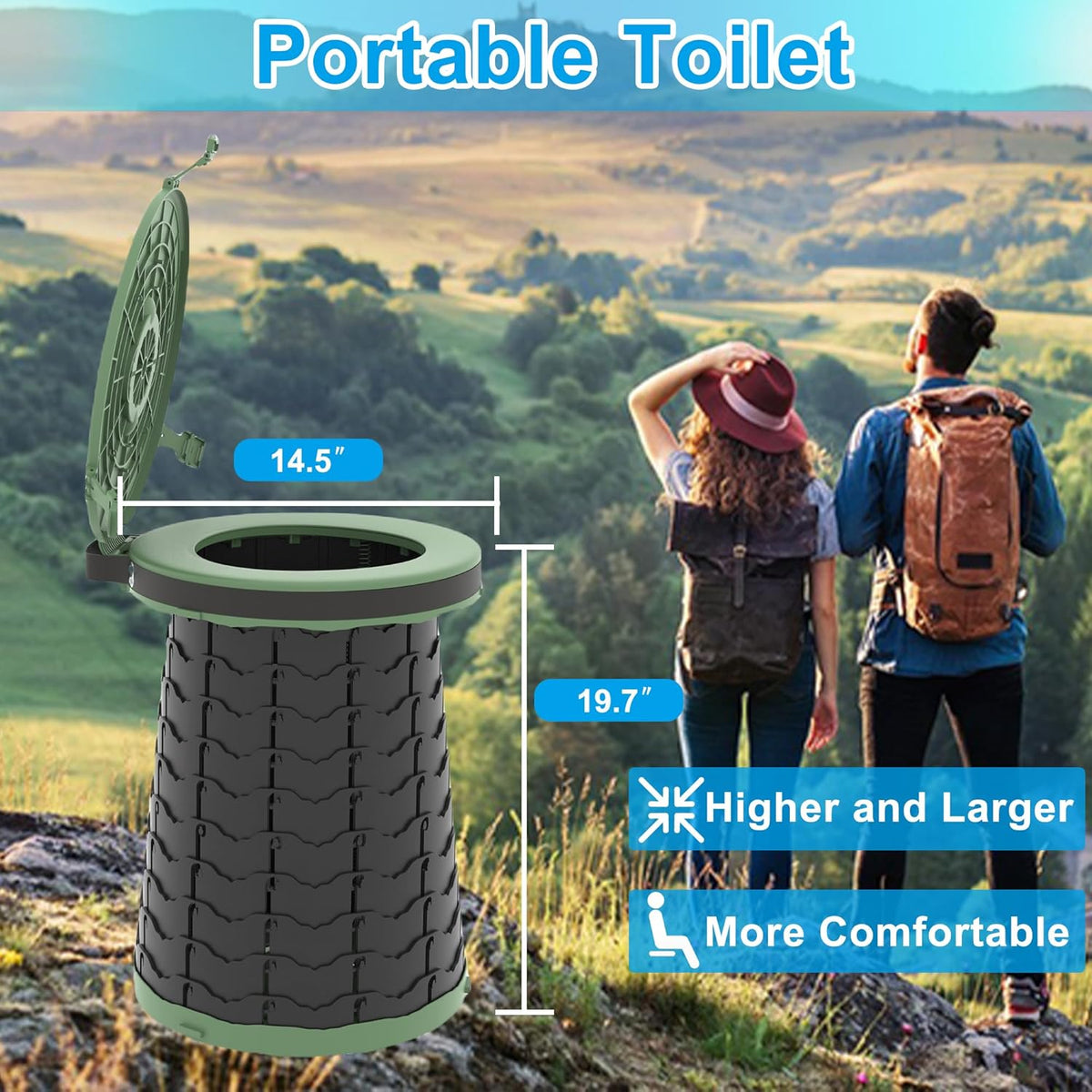 Draagbaar toilet met verstelbare hoogte
