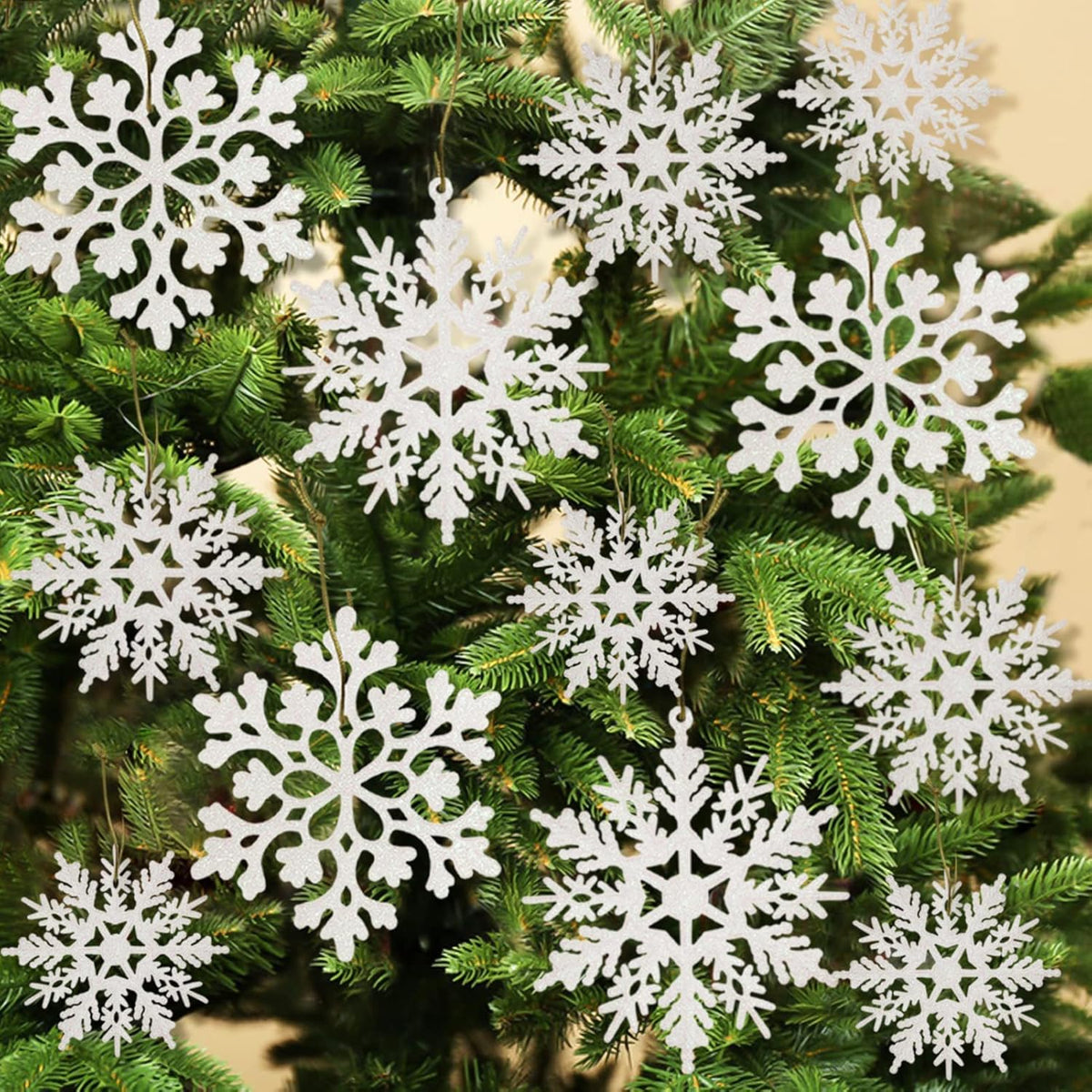 Sneeuwvlok kerstornamenten set — afbeelding 41
