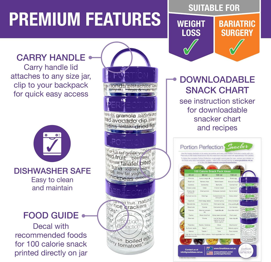 100-Calorie snack portiecontrole containers