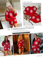 Casual kerst gebreide pyjama