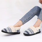 Winterse gebreide pantoffels
