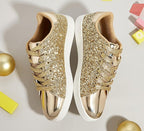 Sprankelende lace-up mode dames sneakers