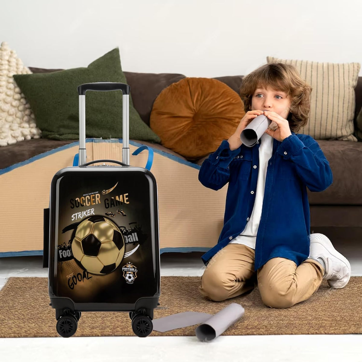 Kinder bagage set 5-delig met hard shell en spinnerwielen