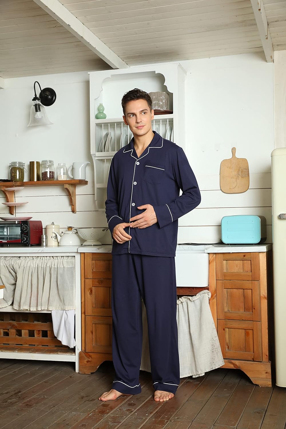 Katoenen heren pyjama
