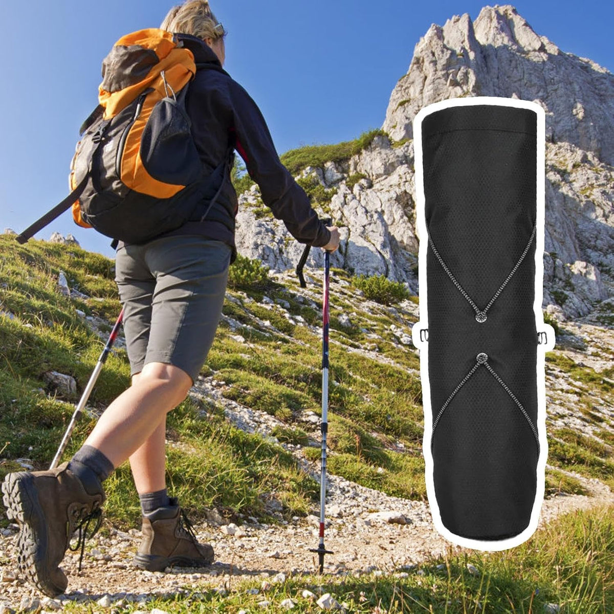 Lichtgewicht trekkingstok quiver tas