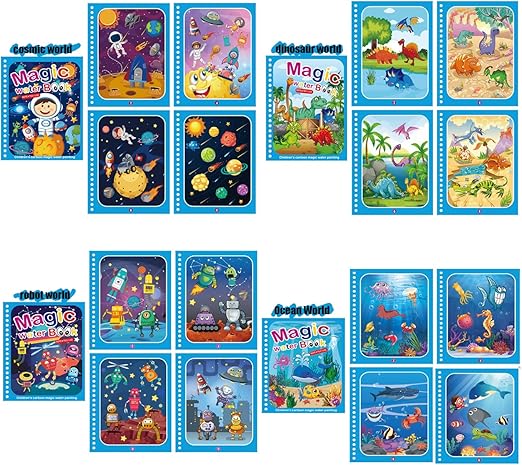 Set van 4 herbruikbare waterkleurboeken