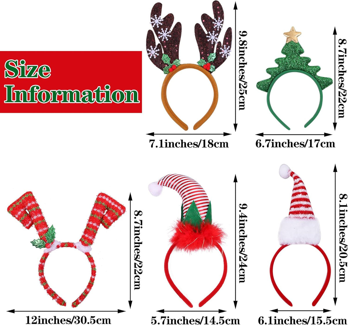 9-Pack kerst haarbanden & brillen
