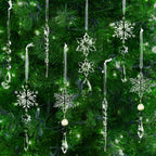 Kristallen kerst ornamenten set