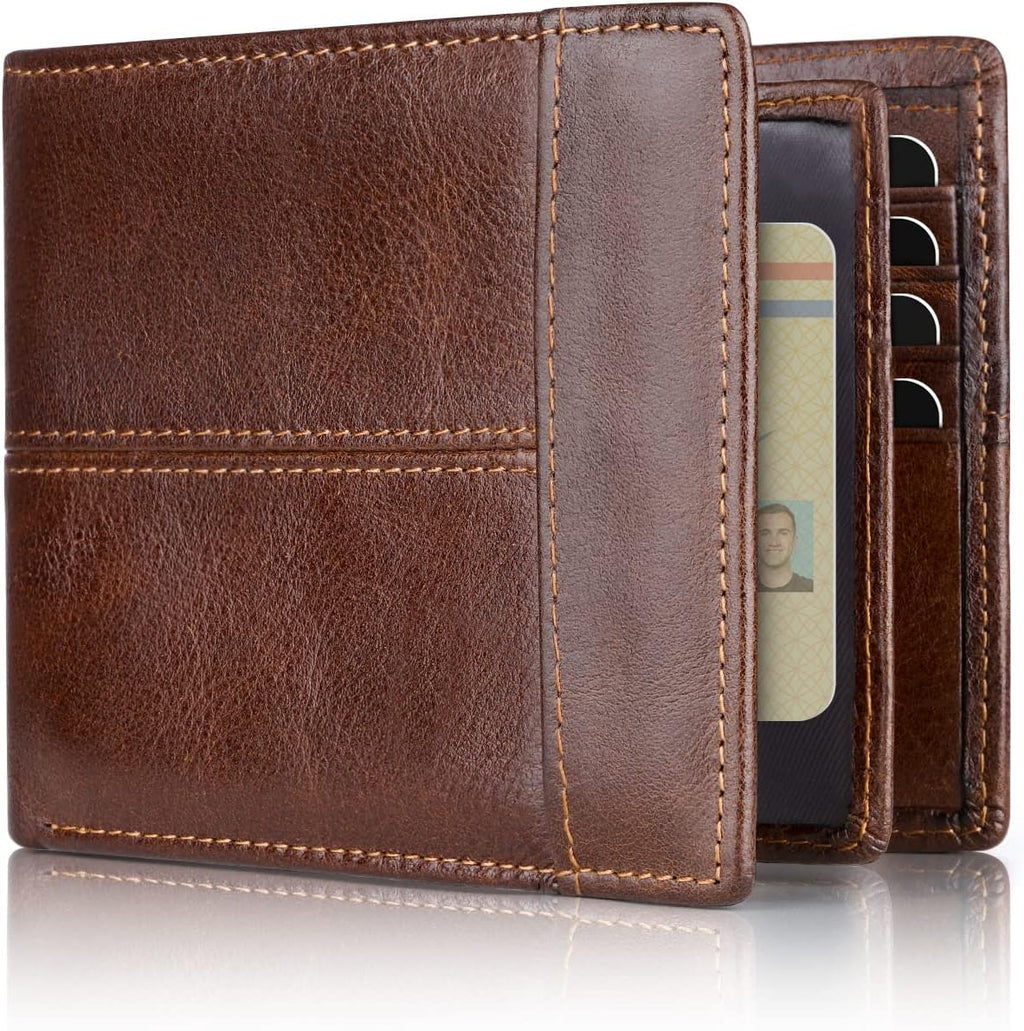 RFID-Blocking leren bifold portemonnee voor mannen