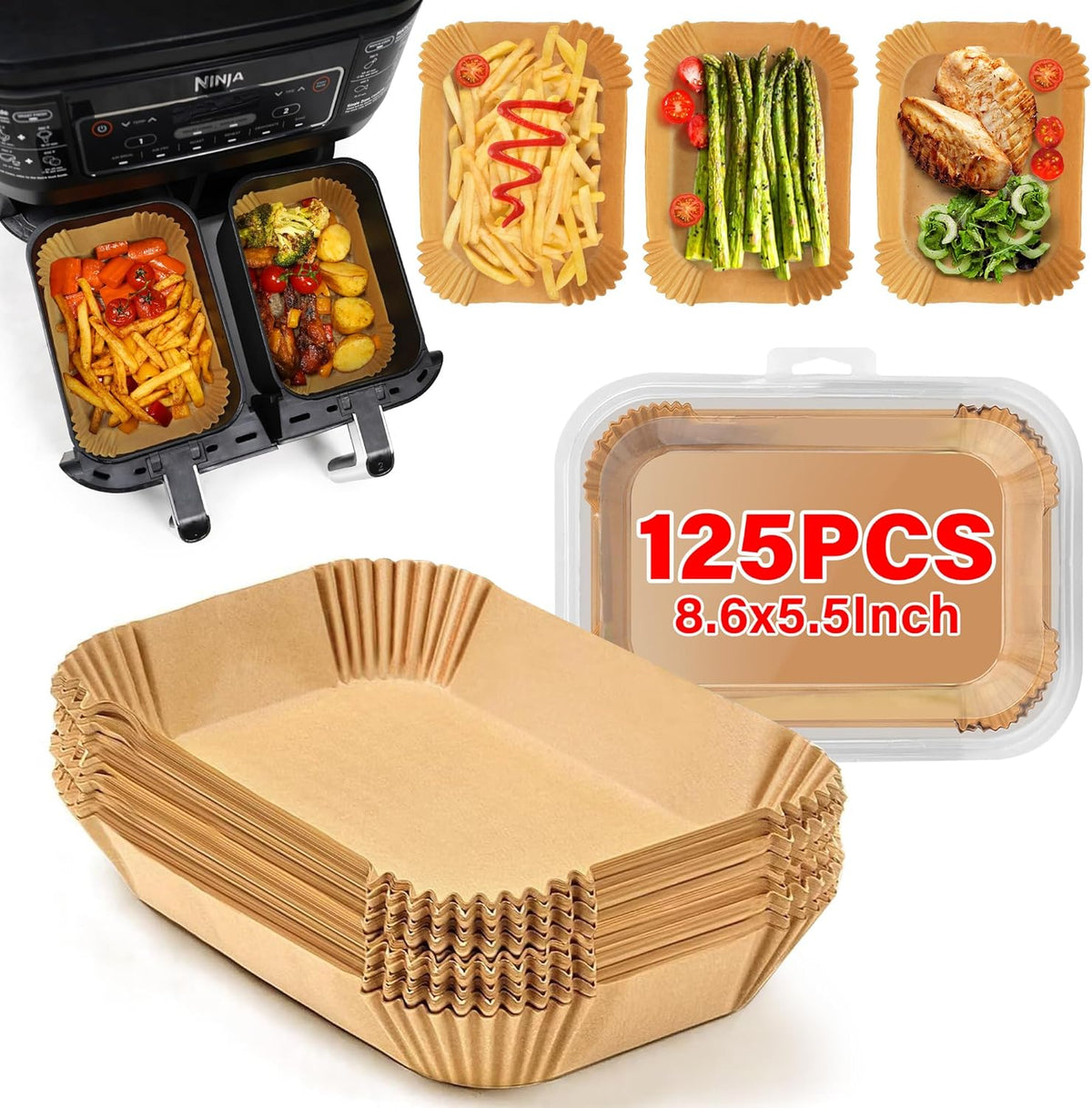 Antiaanbak wegwerp airfryer liners
