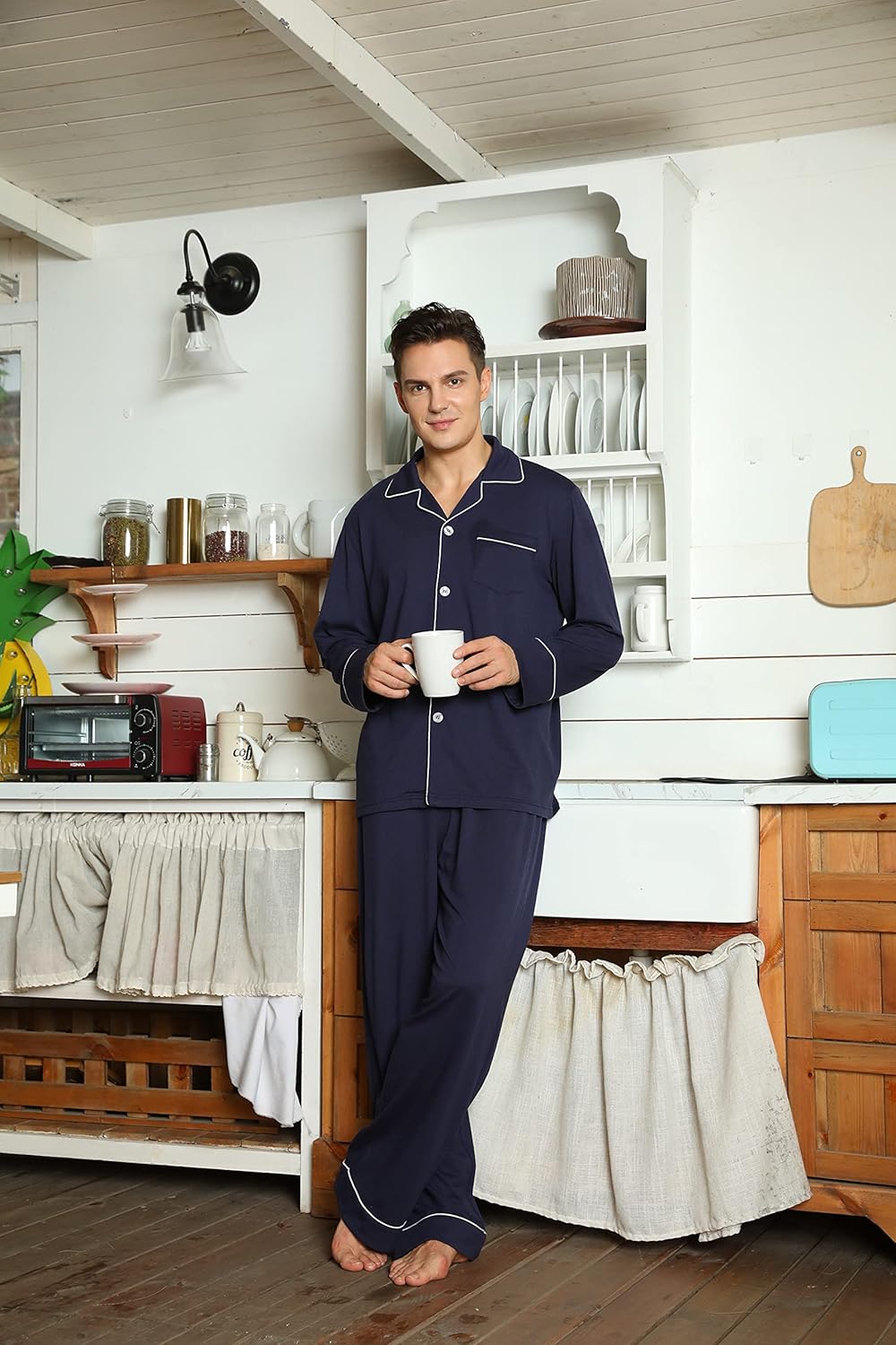 Katoenen heren pyjama
