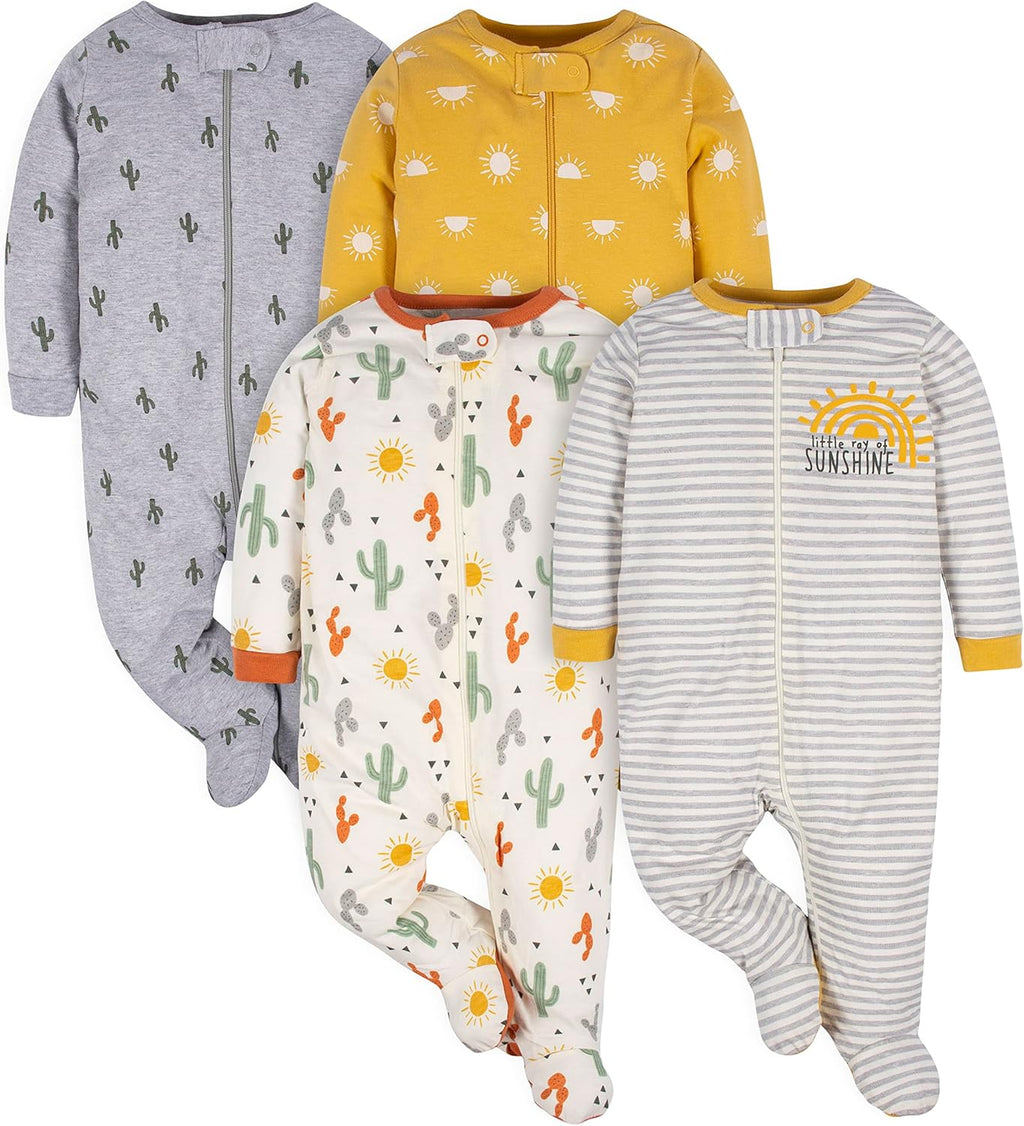 Gerber baby slaappakje voor jongens met voetjes