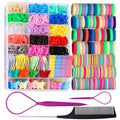Set met elastische haarbanden en accessoires in meerdere kleuren