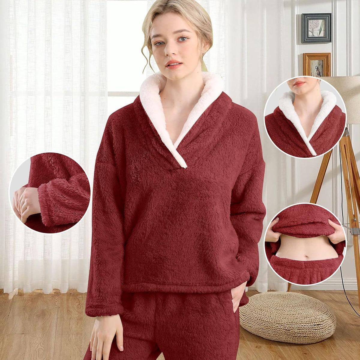Fluffy Pyjama Set voor Dames