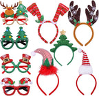 9-Pack kerst haarbanden & brillen