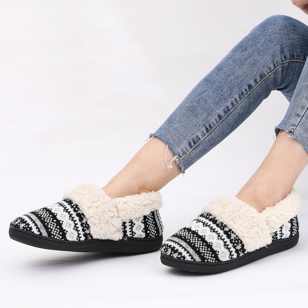 Winterse gebreide pantoffels