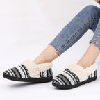 Winterse gebreide pantoffels