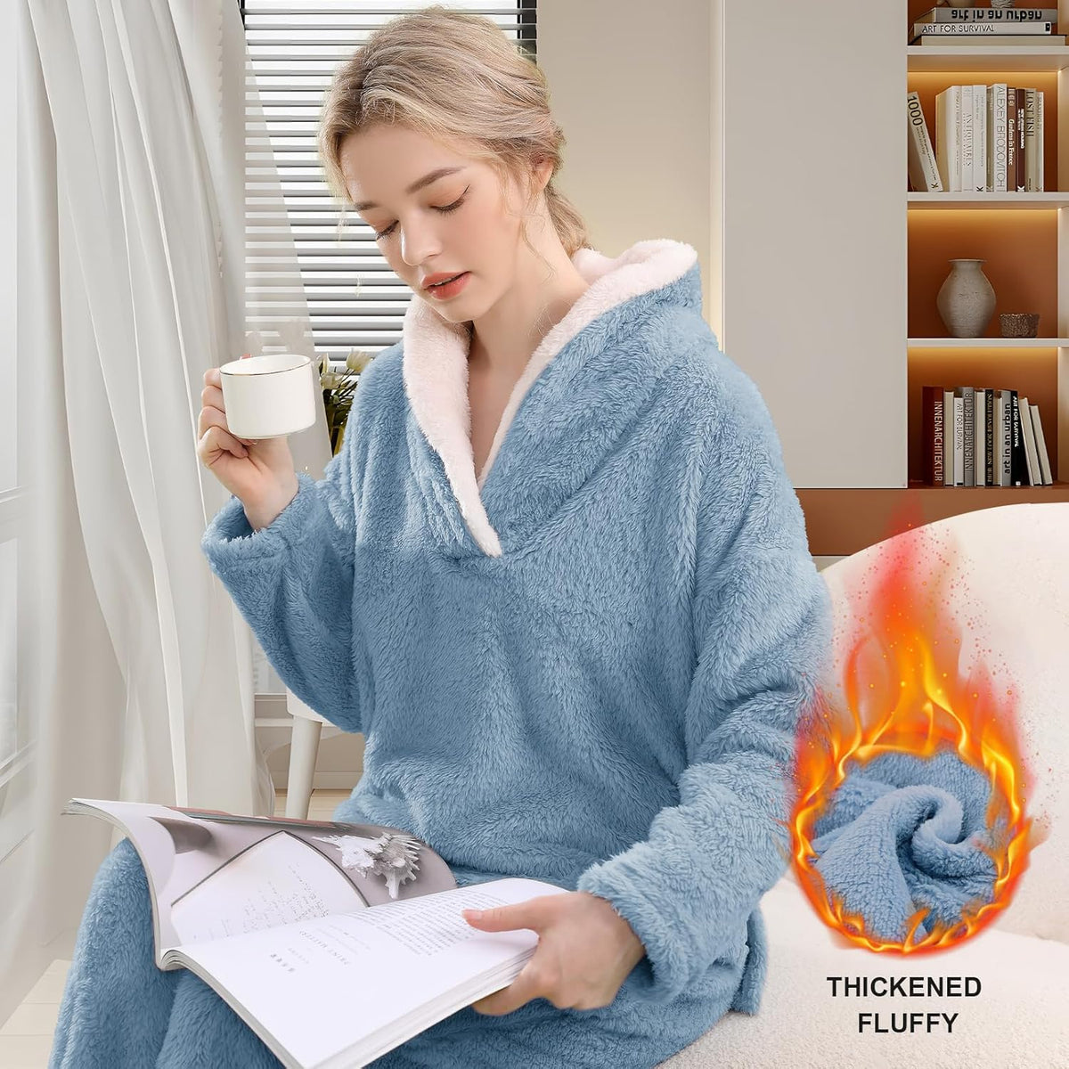 Fluffy Pyjama Set voor Dames