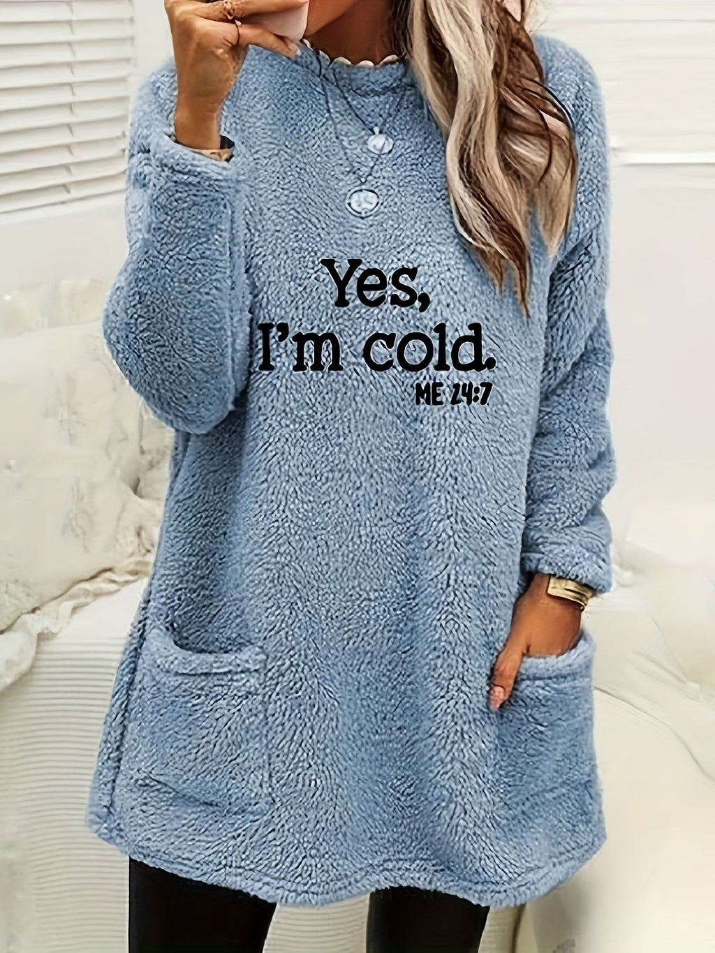 Fleece sweatshirt met print