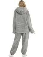 Warme coral fleece dames loungewear set