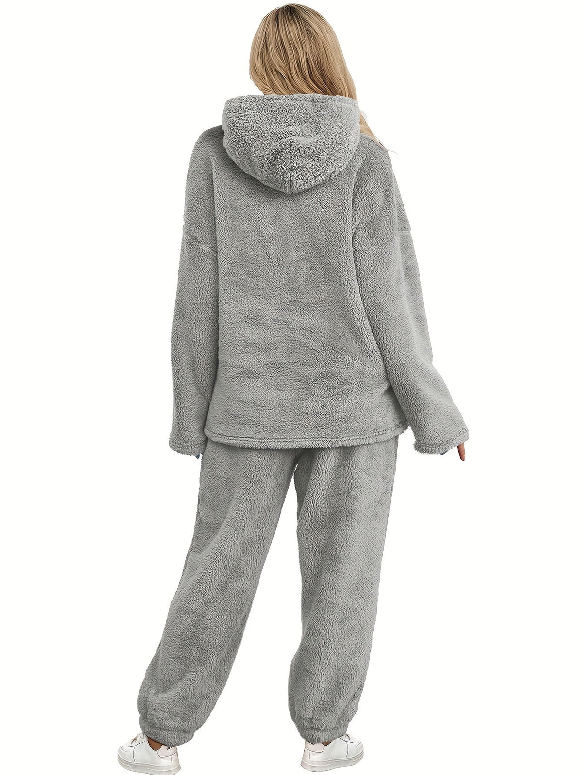 Warme coral fleece dames loungewear set