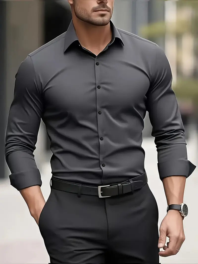 Fabrice | Slim-fit herenoverhemd met lange mouwen