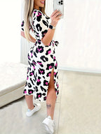 Midi jurk met tailleband voor dames