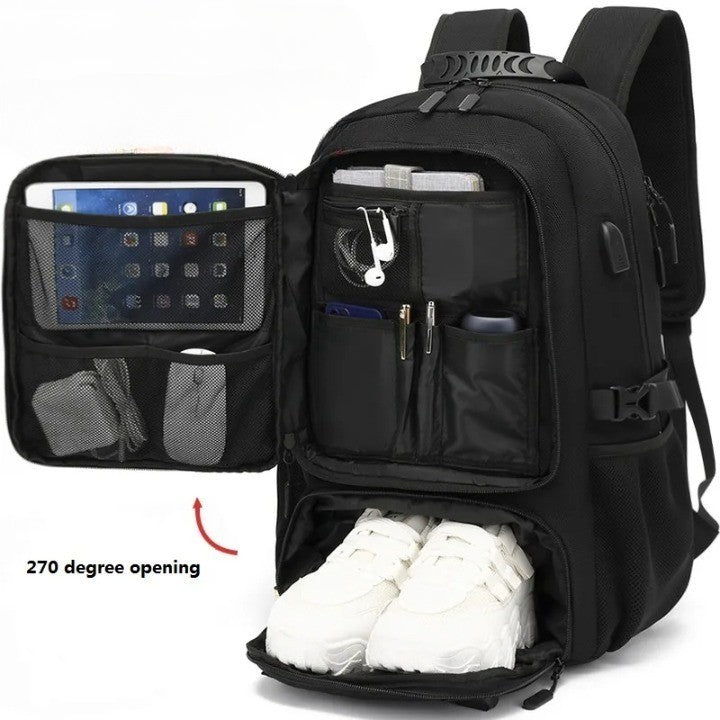 Rugzak met usb-aansluiting en grote capaciteit (50-80L)