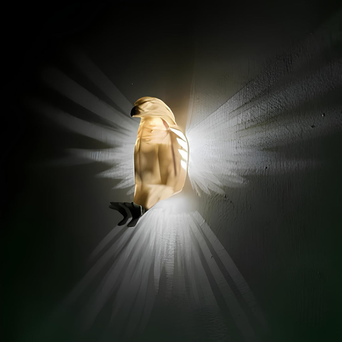 Verlichte vleugels wandlamp