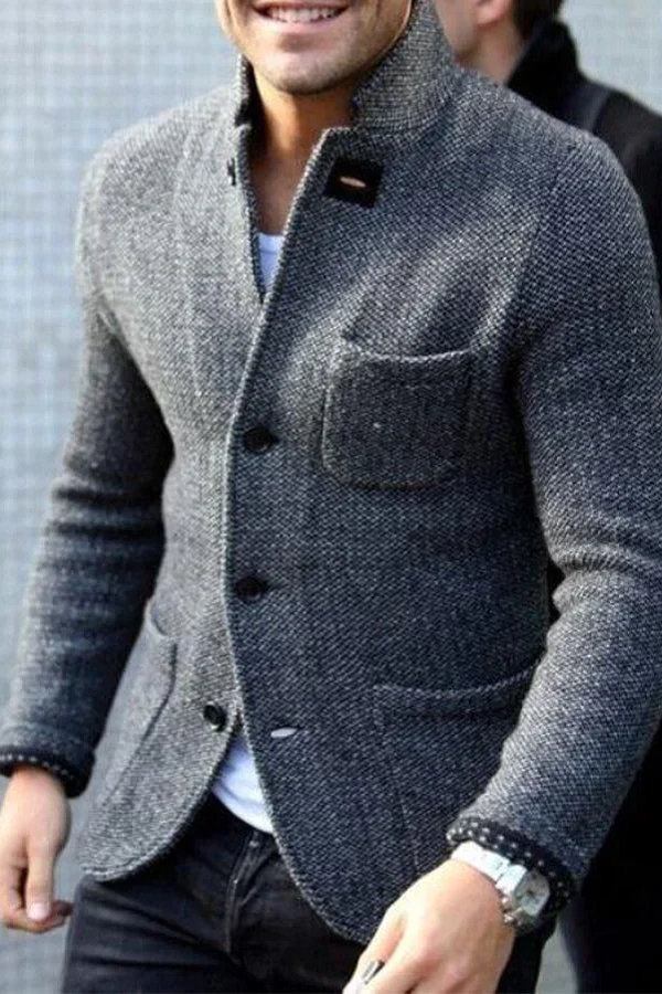 Retro gebreid heren vest