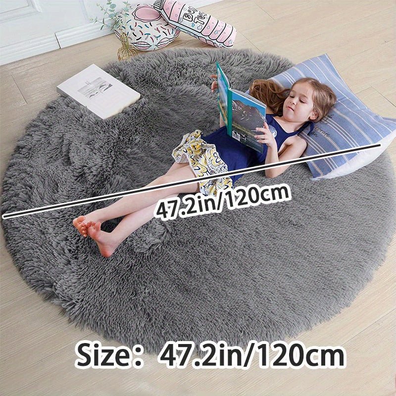 Rond fluffy vloerkleed