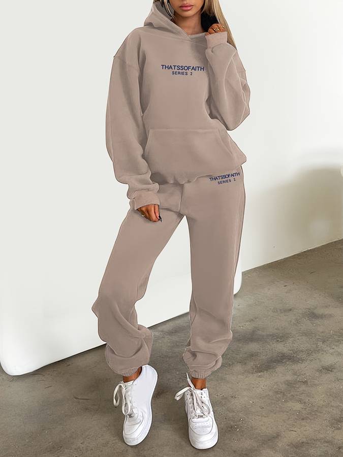 Casual dames sweatbroek & trui set